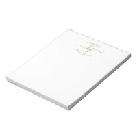 Chic Girly Guld White 2 Monogram Initial