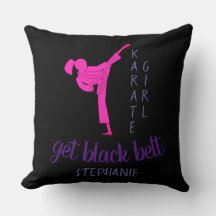 Chic Girly Modern Black Rosa Martial Arts Karate