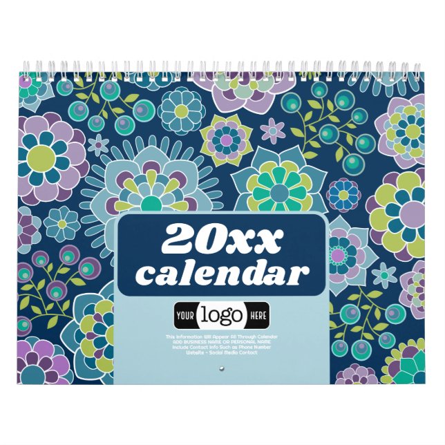 Chic Girly Mönster - Business Logotyp Gift Kalender (Omslag)