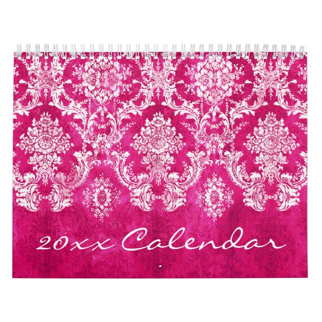 Chic Girly Mönster med dammar och schavrer plus Kalender (Omslag)