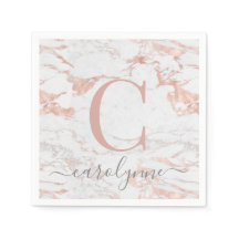 Chic Girly Ro guldolja | Marble Monogram