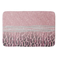 Chic Girly Rosa Leopard-djur Glitter Image