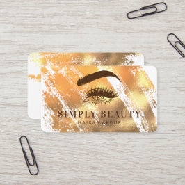 Chic Glam Guld Brushstroke Eyelid Beauty Visitkort