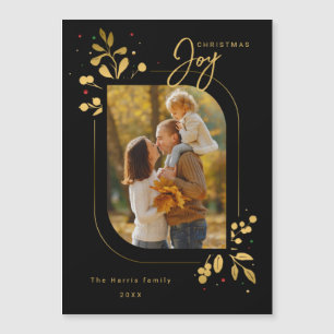 Chic Glam Guld Lövs Joy Calligraphy Photo