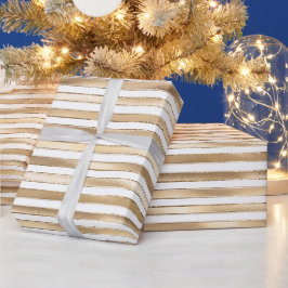 Chic Glam Guld White Rand Presentpapper