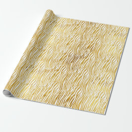 Chic Glam Guld White Zebra Presentpapper