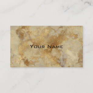 Chic Glam Lyx Vintage Brun Guld Marmormönster Visitkort