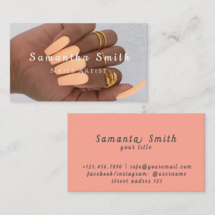 Chic Glam Nagelkonst Manikyr Salong Nagelkonstnär Visitkort