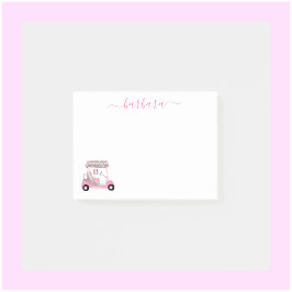 Chic Glam Personlig Golf Gal Golf Cart Post-it Block