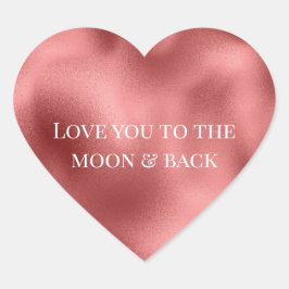 Chic Glam Röd Hjärtformat Klistermärke