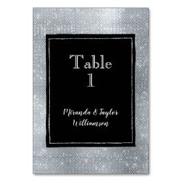 Chic Glam Silver Gnistra och Black Bordsnummer