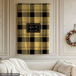Chic Glamorous Birthday Gift Black Gold Blanket Fleecefilt
