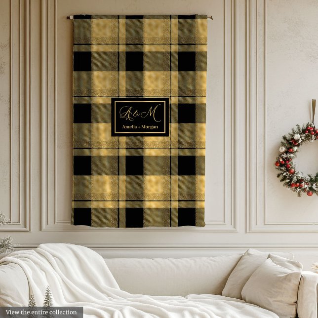 Chic Glamorous Birthday Gift Black Gold Blanket Fleecefilt (Chic Glamorous Birthday Gift Black Gold Blanket)