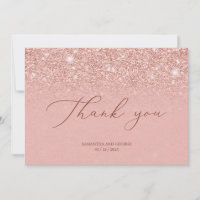 Chic glamour rosa guld glitter gnist bröllop