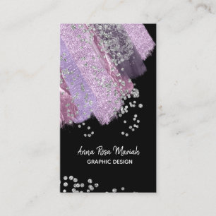 *~* Chic Glitter Girly Feminine Abstrakt Exception Visitkort