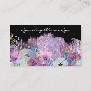 *~* Chic Glitter Girly Feminine Blommigt Exception Visitkort