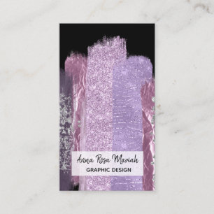 *~* Chic Glitter Girly Feminine Exception Abstrakt Visitkort