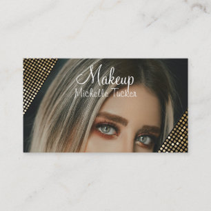 Chic Glitter Glam Makeup Artist Affärskorts Visitkort