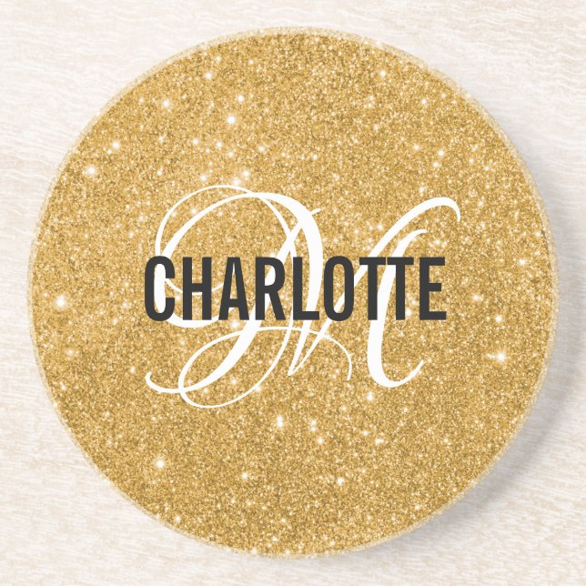 Chic, glitter, namn underlägg (Framsidan)