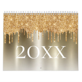 Chic Glitter Ombre  Rosa Monogram Kalender