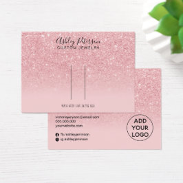 Chic glitter rosa barrette-visning för hårklippnin visitkort