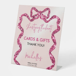 Chic Glitter Rosa Bow Hon är Gifter sig