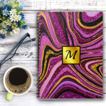 Chic Gnistra Glitter marble art rosa guld monogram