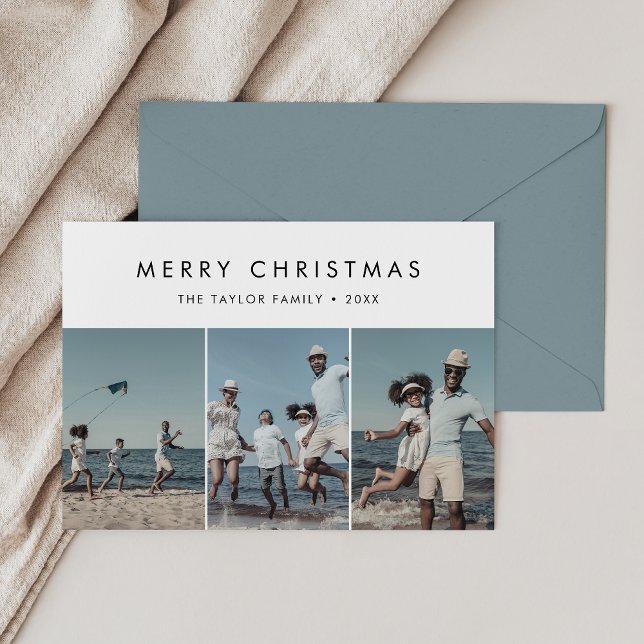 Chic God jul 3-foto Julkort (Skapare uppladdad)