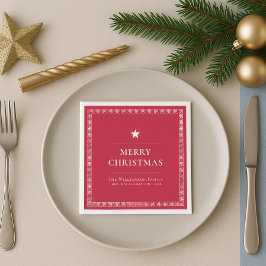 Chic God jul Elegant Modern Enkel Helgdag Pappersservett