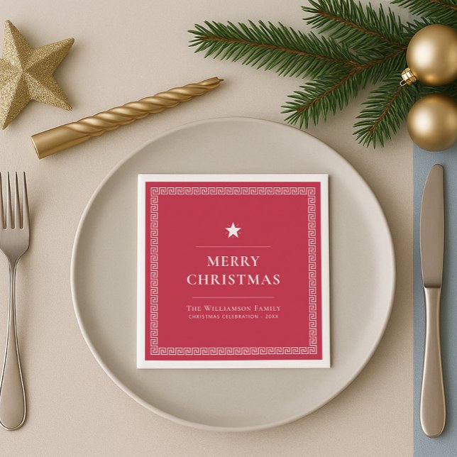 Chic God jul Elegant Modern Enkel Helgdag Pappersservett (Skapare uppladdad)