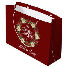 Chic God jul Poinsettia Monogram