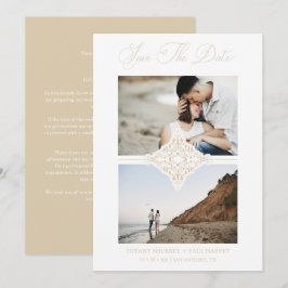 Chic Gold 2 Photos Ornament Sophisticated Wedding Spara Datumet