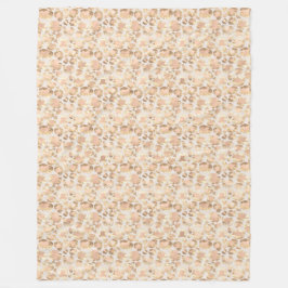 Chic Gold Blush Pink Leopard Print Fleecefilt