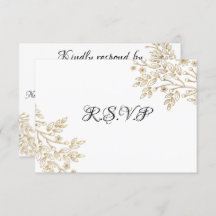 Chic Gold Foil Blommigt OSA kort