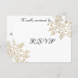Chic Gold Foil Blommigt OSA kort