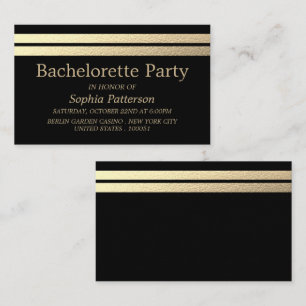 Chic Gold Foil Rand Bachelorette Party Biljett