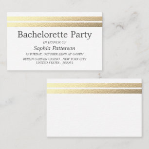 Chic Gold Foil Rand Bachelorette Party Biljett