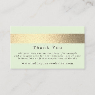 Chic Gold Foil Rand minimalist Tack Visitkort