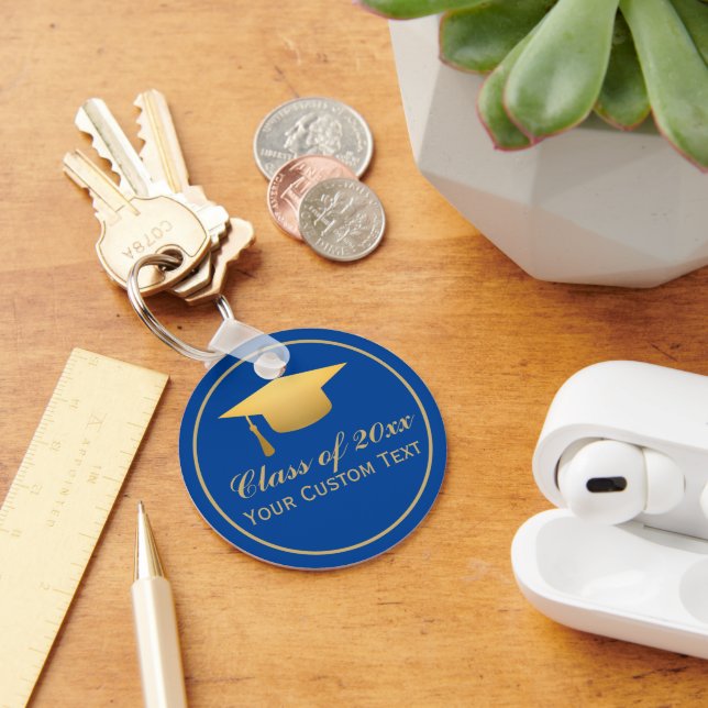 Chic Gold Foil Trendig Studenten klass 20XX Nyckelring (Skrivbord)