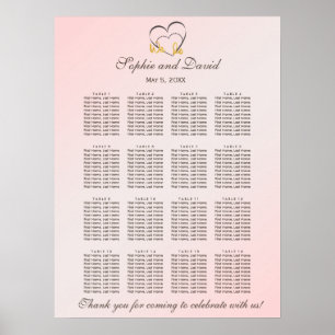 Chic Gold Foil "We do", sittdiagram för Bröllop Poster