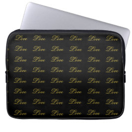 Chic Gold Script Vit Love Bröllop Kalligrafi Laptop Fodral