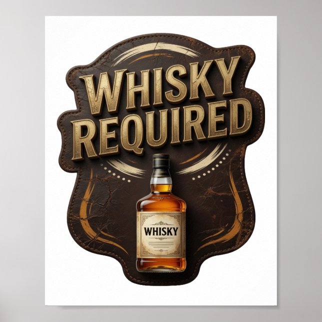 Chic Gold WHISKY REQUIRED v2 Poster (Framsidan)