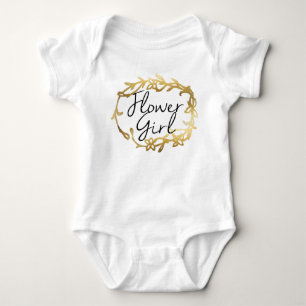 Chic Golden Blommigt   Flower Girl Tröja