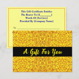 Chic Golden Card, lyxintyg Guld