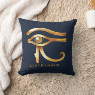 Chic Golden Öga of Horus , egyptiska hieroglyfer Kudde