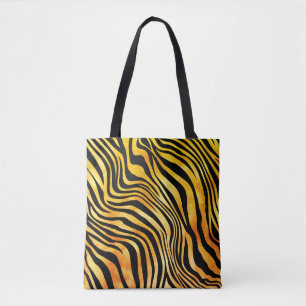 Chic Golden Orange Black Tiger Animal Print Tygkasse