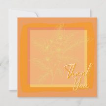 Chic Golden Orange Blommigt OrangeText