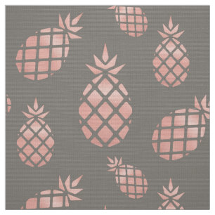Chic grå och roséguld Ananas Klädsel Tyg