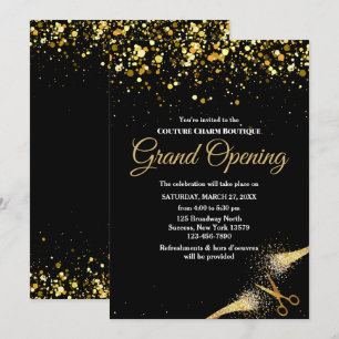 Chic Grand Open Ribbon CEG Ceremony Inbjudningar