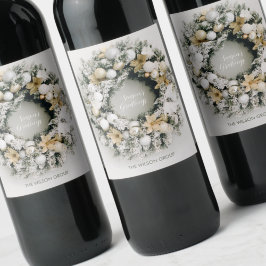 Chic Gräs: märkning för krans i Vin Vinflaska Etikett